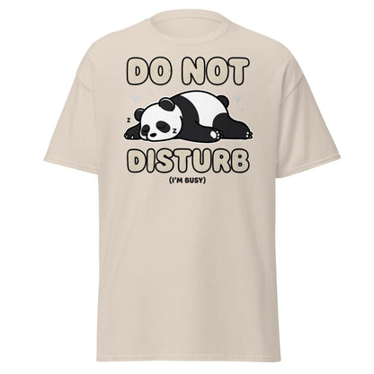 Do Not Disturb Panda T-Shirt – Cute Sleepy Bear Tee - Natural - TeeRipple