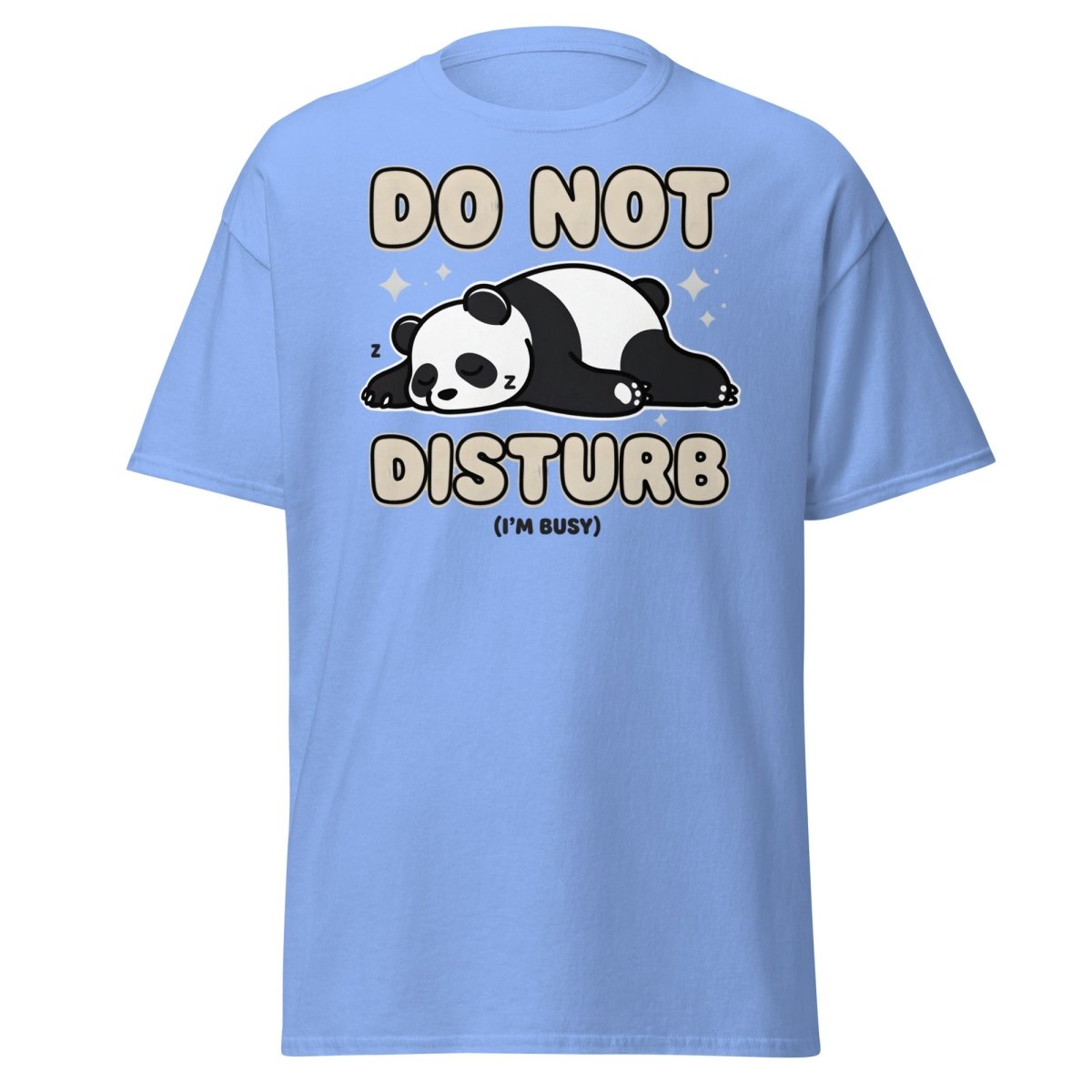 Do Not Disturb Panda T-Shirt – Cute Sleepy Bear Tee - Carolina Blue - TeeRipple