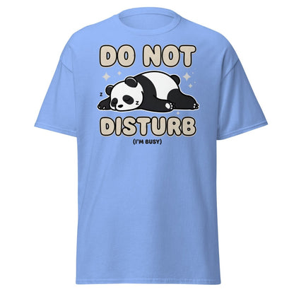 Do Not Disturb Panda T-Shirt – Cute Sleepy Bear Tee - Carolina Blue - TeeRipple