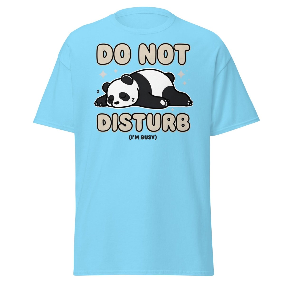 Do Not Disturb Panda T-Shirt – Cute Sleepy Bear Tee - Sky - TeeRipple