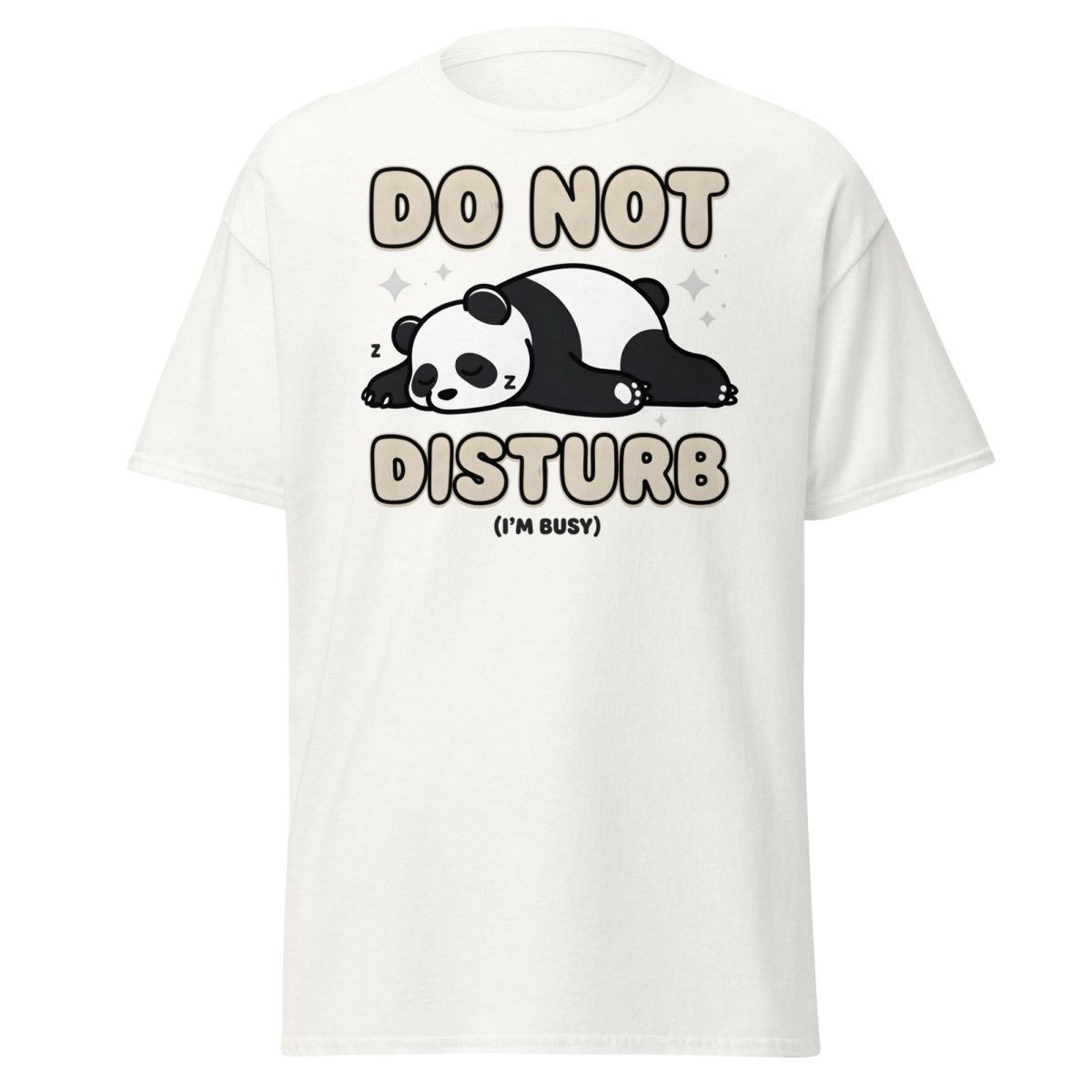 Do Not Disturb Panda T-Shirt – Cute Sleepy Bear Tee - White - TeeRipple