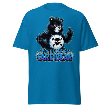 Don't Fucking Care Bear T-Shirt – Funny Parody Tee - Sapphire - TeeRipple