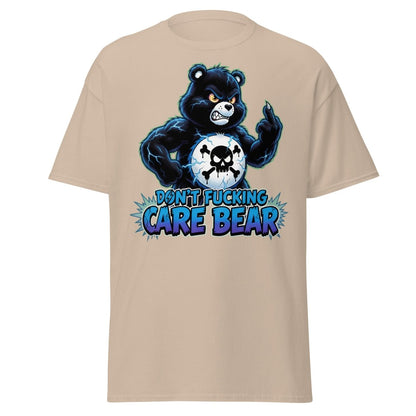 Don't Fucking Care Bear T-Shirt – Funny Parody Tee - Sand - TeeRipple