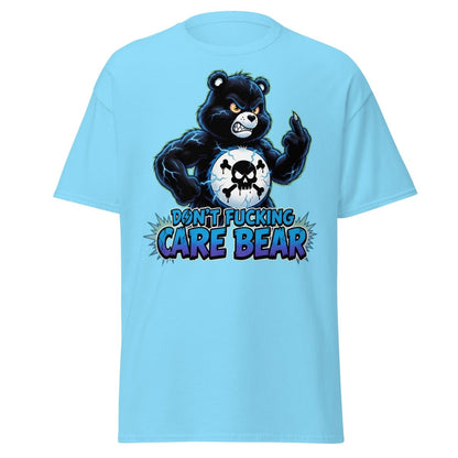 Don't Fucking Care Bear T-Shirt – Funny Parody Tee - Sky - TeeRipple
