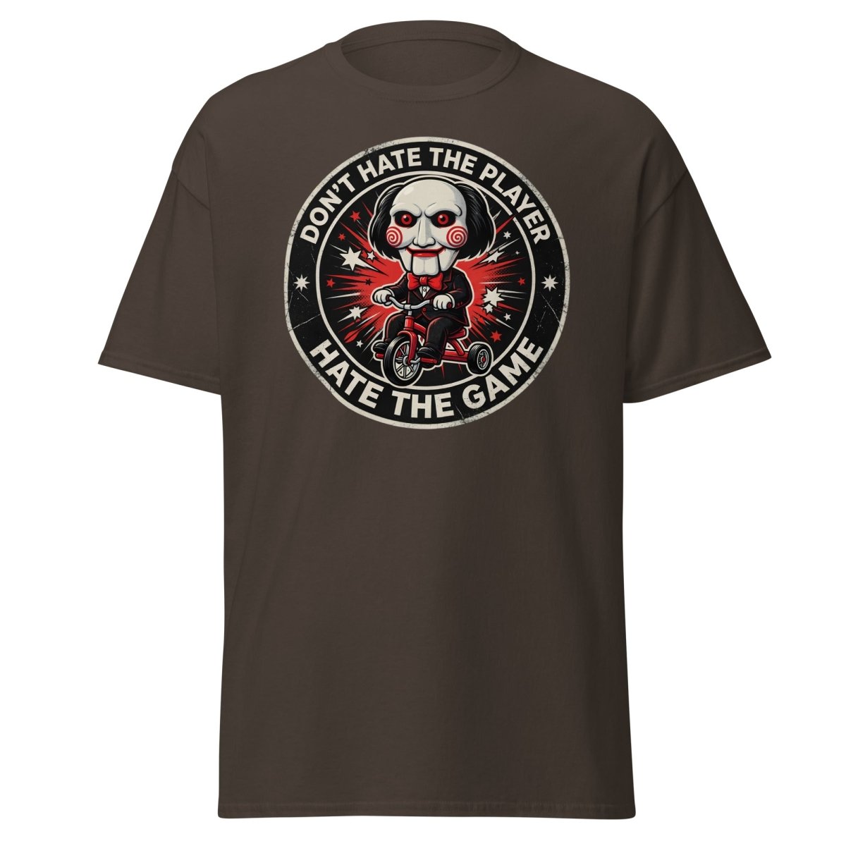 Don't Hate The Player Hate The Game Jigsaw T-Shirt - Dark Chocolate - TeeRipple