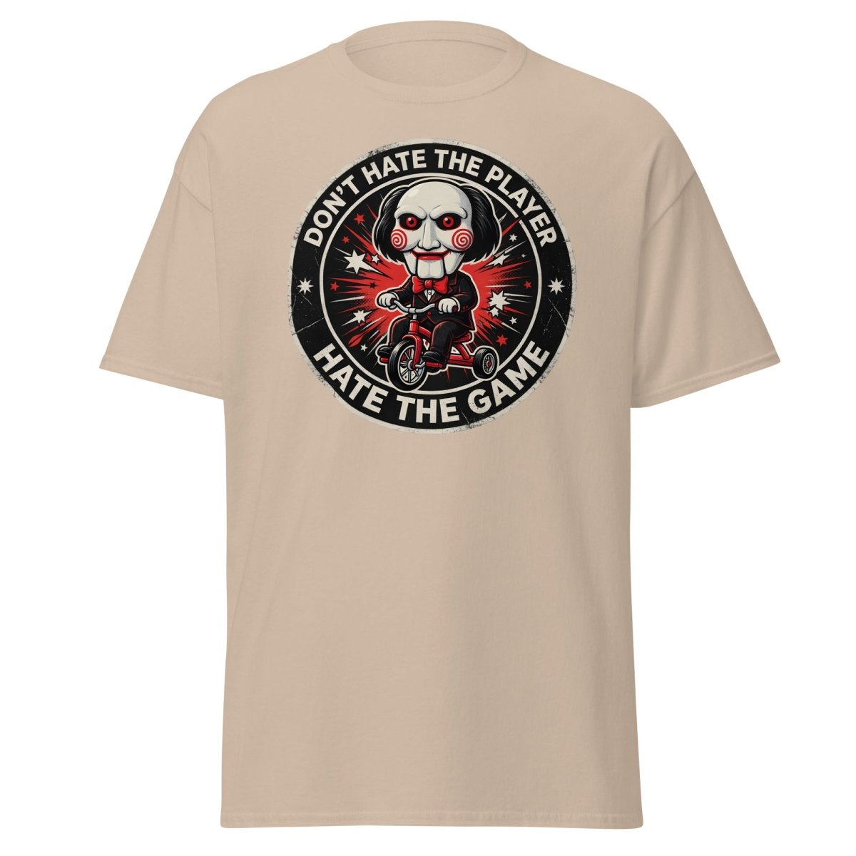 Don't Hate The Player Hate The Game Jigsaw T-Shirt - Sand - TeeRipple