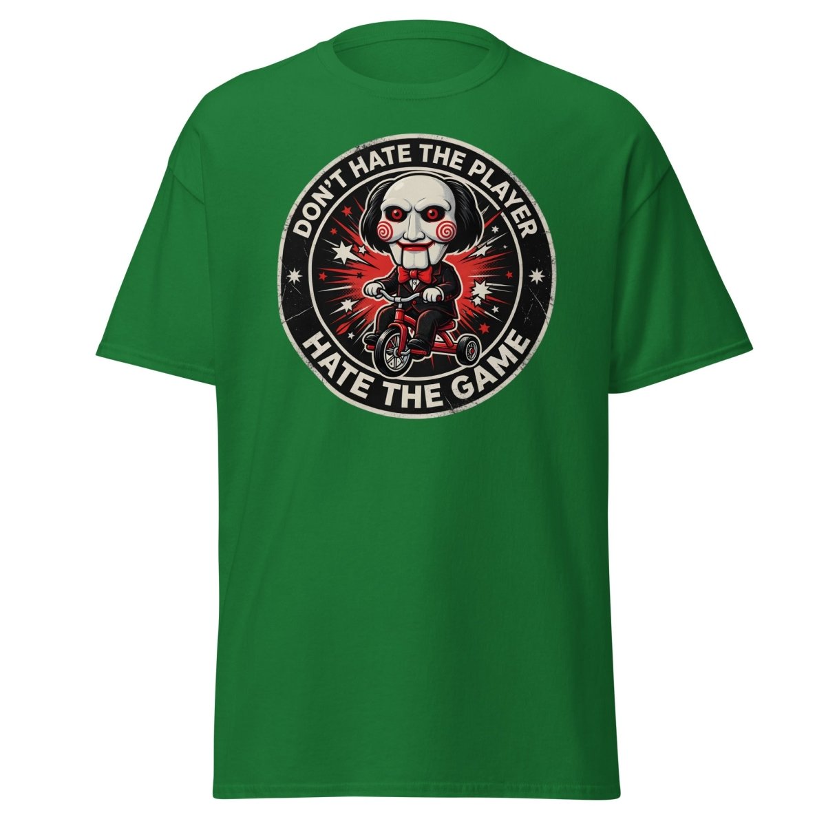Don't Hate The Player Hate The Game Jigsaw T-Shirt - Turf Green - TeeRipple