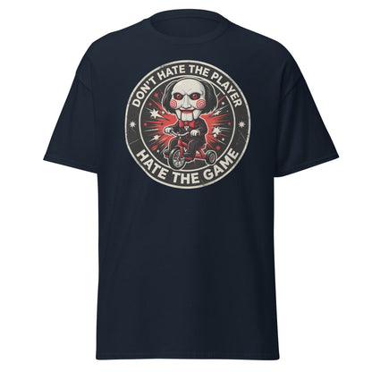 Don't Hate The Player Hate The Game Jigsaw T-Shirt - Navy - TeeRipple