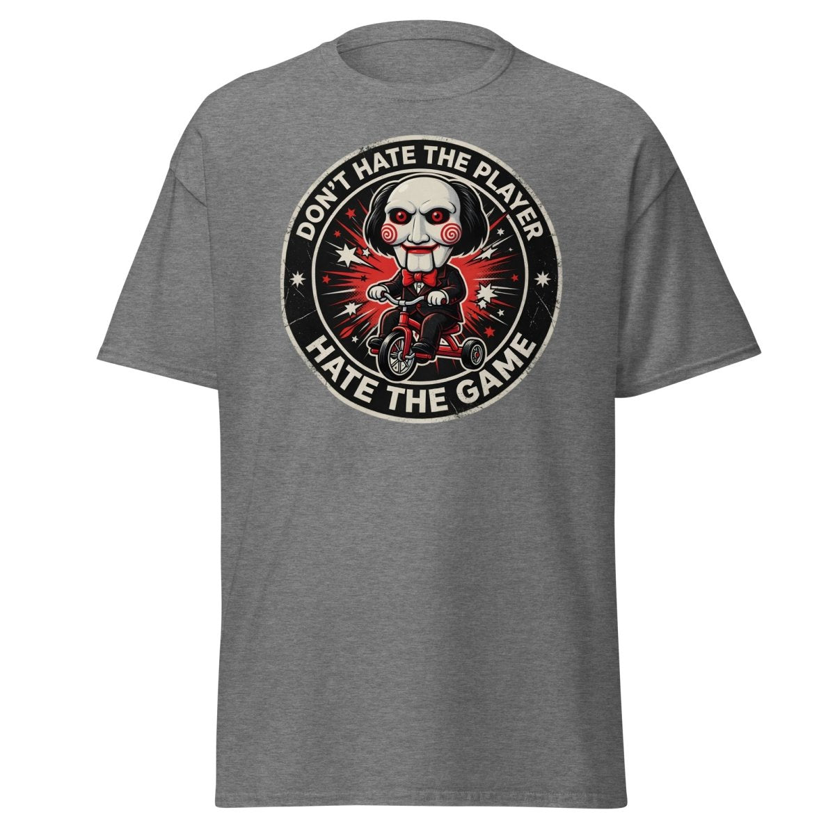 Don't Hate The Player Hate The Game Jigsaw T-Shirt - Graphite Heather - TeeRipple