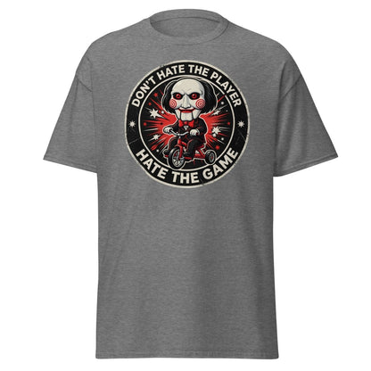 Don't Hate The Player Hate The Game Jigsaw T-Shirt - Graphite Heather - TeeRipple