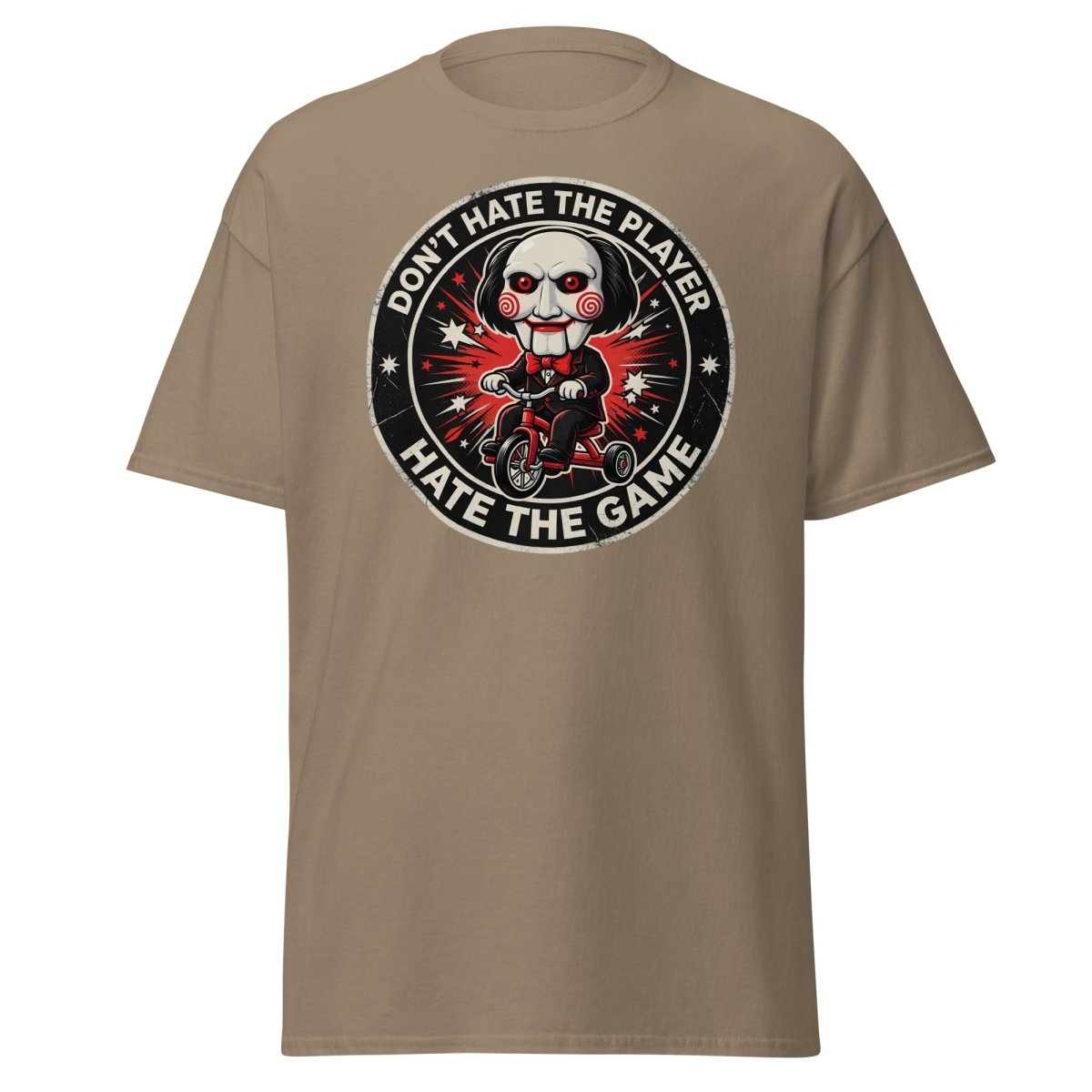 Don't Hate The Player Hate The Game Jigsaw T-Shirt - Brown Savana - TeeRipple
