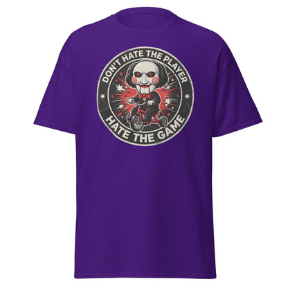 Don't Hate The Player Hate The Game Jigsaw T-Shirt - Purple - TeeRipple