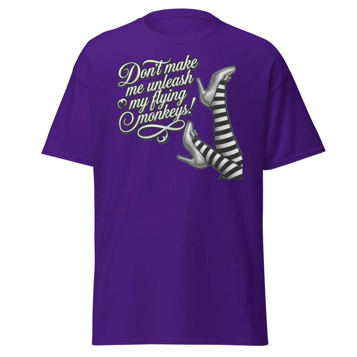 Don't Make Me Unleash My Flying Monkeys T-Shirt | Wizard of Oz Tee - Purple - TeeRipple