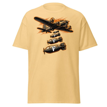 Dropping F-Bombs Bomber T-Shirt – Funny Aviation Graphic Tee - Yellow Haze - TeeRipple