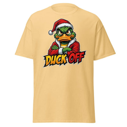 Duck Off Grumpy Santa Duck T-Shirt – Funny Christmas Tee - Yellow Haze - TeeRipple