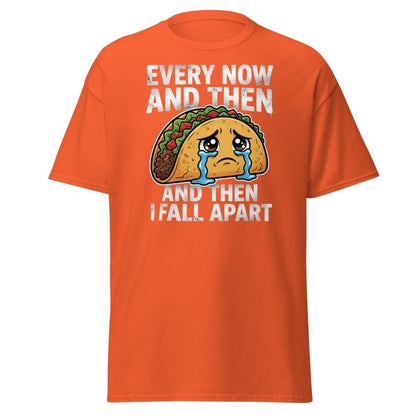 Every Now And Then Taco T-Shirt – Funny Crying Taco Tee - Orange - TeeRipple