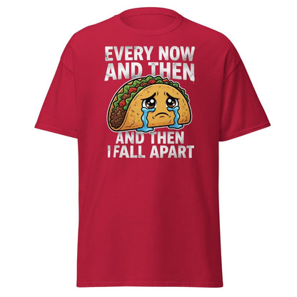 Every Now And Then Taco T-Shirt – Funny Crying Taco Tee - Cardinal - TeeRipple