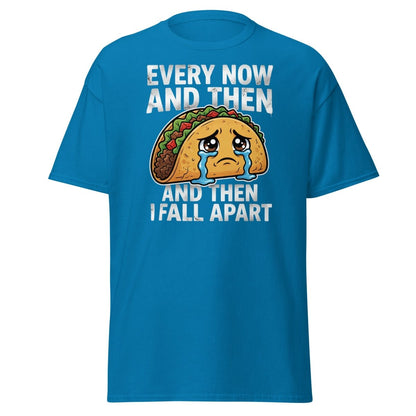 Every Now And Then Taco T-Shirt – Funny Crying Taco Tee - Sapphire - TeeRipple