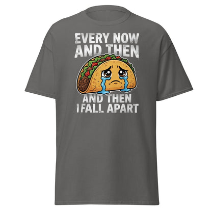 Every Now And Then Taco T-Shirt – Funny Crying Taco Tee - Charcoal - TeeRipple