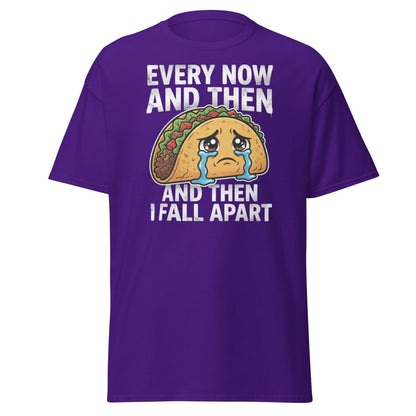 Every Now And Then Taco T-Shirt – Funny Crying Taco Tee - Purple - TeeRipple