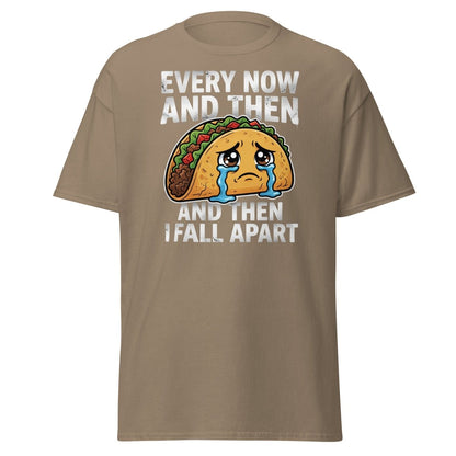 Every Now And Then Taco T-Shirt – Funny Crying Taco Tee - Brown Savana - TeeRipple
