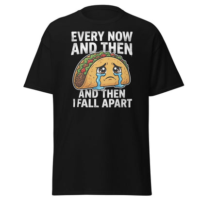Every Now And Then Taco T-Shirt – Funny Crying Taco Tee - Black - TeeRipple