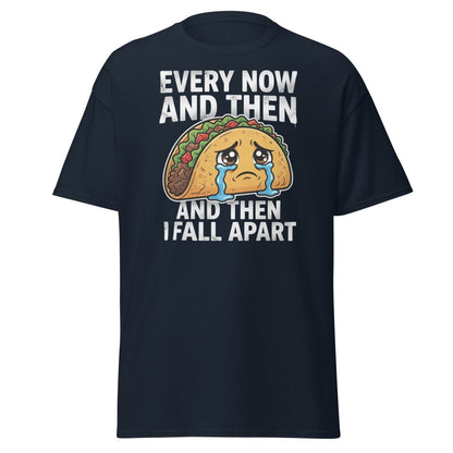 Every Now And Then Taco T-Shirt – Funny Crying Taco Tee - Navy - TeeRipple