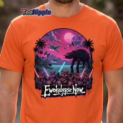 Ewokalypse Now Neon Apocalypse Warriors T-Shirt - Maroon - TeeRipple