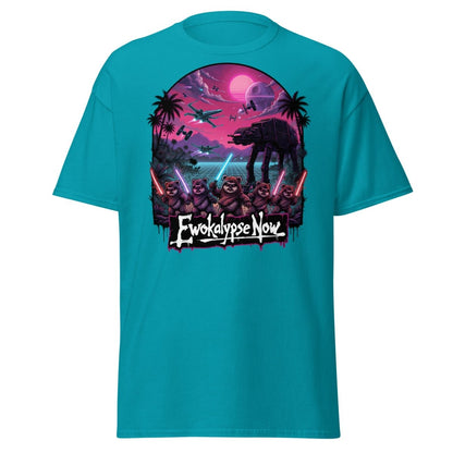 Ewokalypse Now Neon Apocalypse Warriors T-Shirt - Tropical Blue - TeeRipple