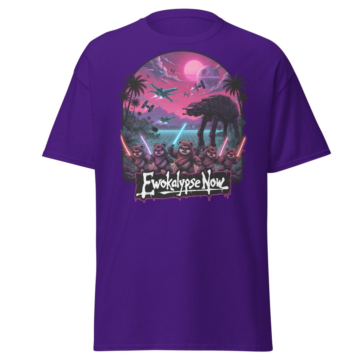 Ewokalypse Now Neon Apocalypse Warriors T-Shirt - Purple - TeeRipple