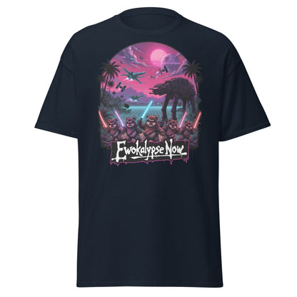 Ewokalypse Now Neon Apocalypse Warriors T-Shirt - Navy - TeeRipple