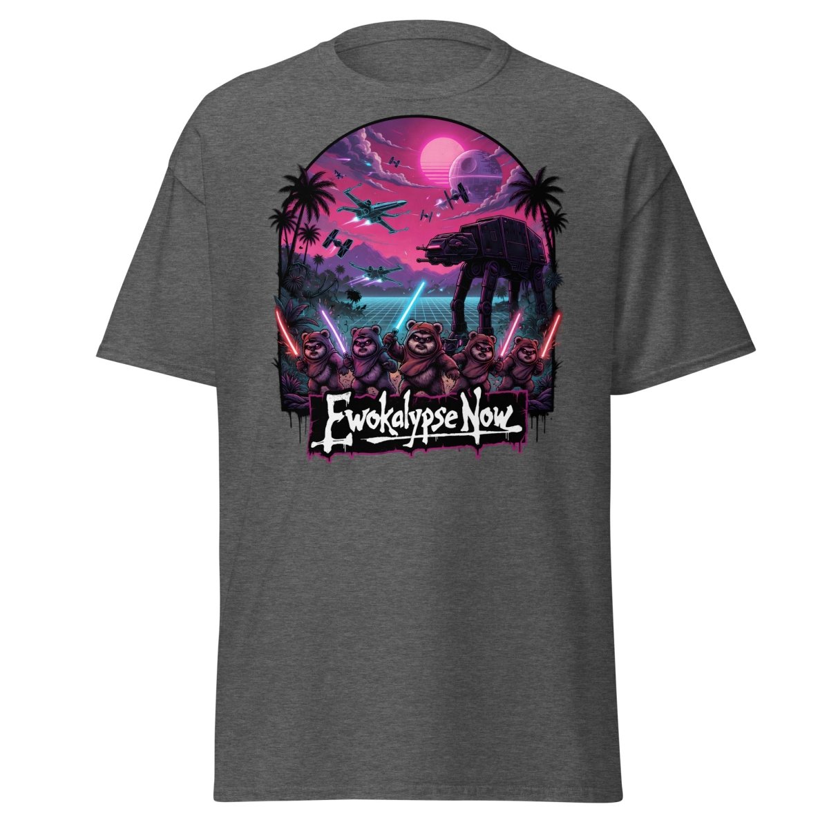 Ewokalypse Now Neon Apocalypse Warriors T-Shirt - Dark Heather - TeeRipple
