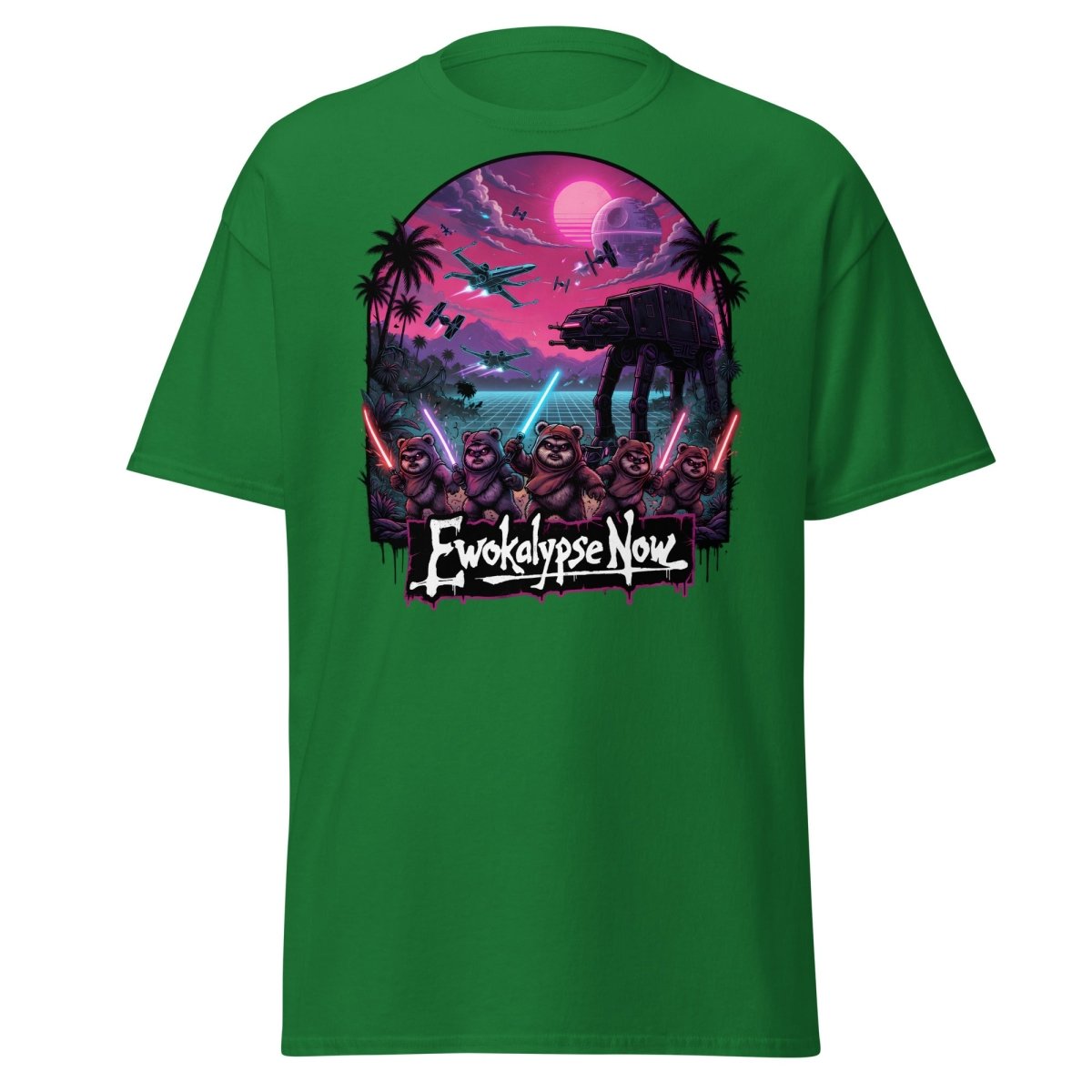 Ewokalypse Now Neon Apocalypse Warriors T-Shirt - Turf Green - TeeRipple