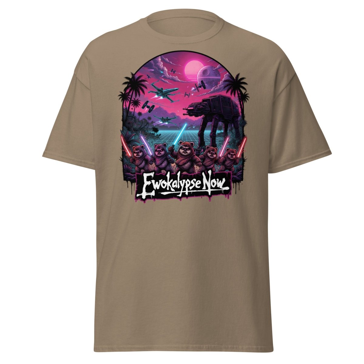 Ewokalypse Now Neon Apocalypse Warriors T-Shirt - Brown Savana - TeeRipple