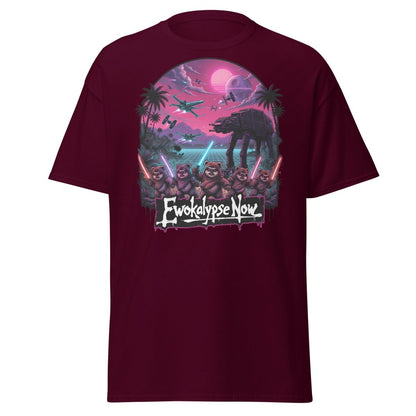 Ewokalypse Now Neon Apocalypse Warriors T-Shirt - Maroon - TeeRipple