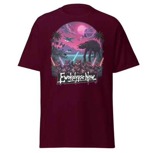Ewokalypse Now Neon Apocalypse Warriors T-Shirt - Maroon - TeeRipple