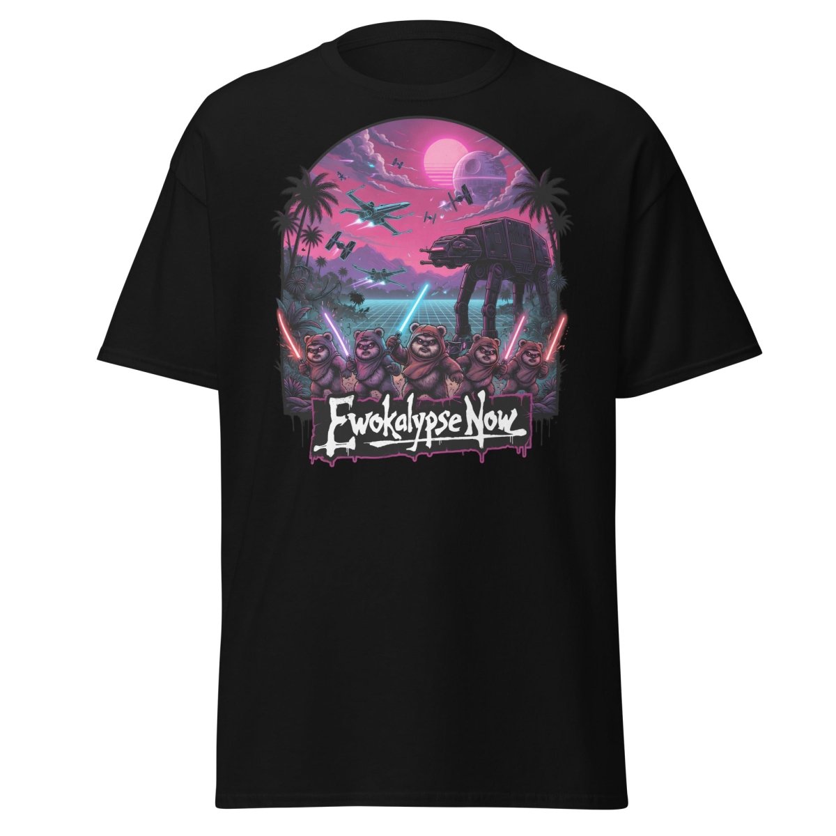 Ewokalypse Now Neon Apocalypse Warriors T-Shirt - Black - TeeRipple