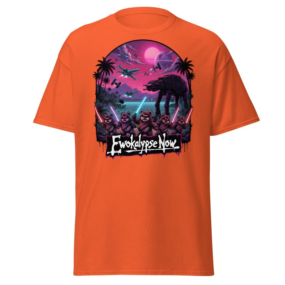 Ewokalypse Now Neon Apocalypse Warriors T-Shirt - Orange - TeeRipple