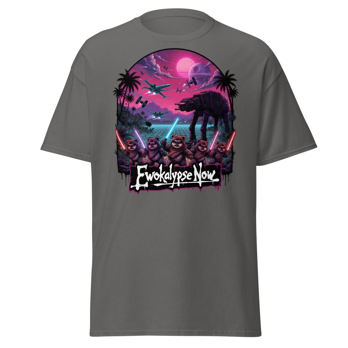 Ewokalypse Now Neon Apocalypse Warriors T-Shirt - Charcoal - TeeRipple