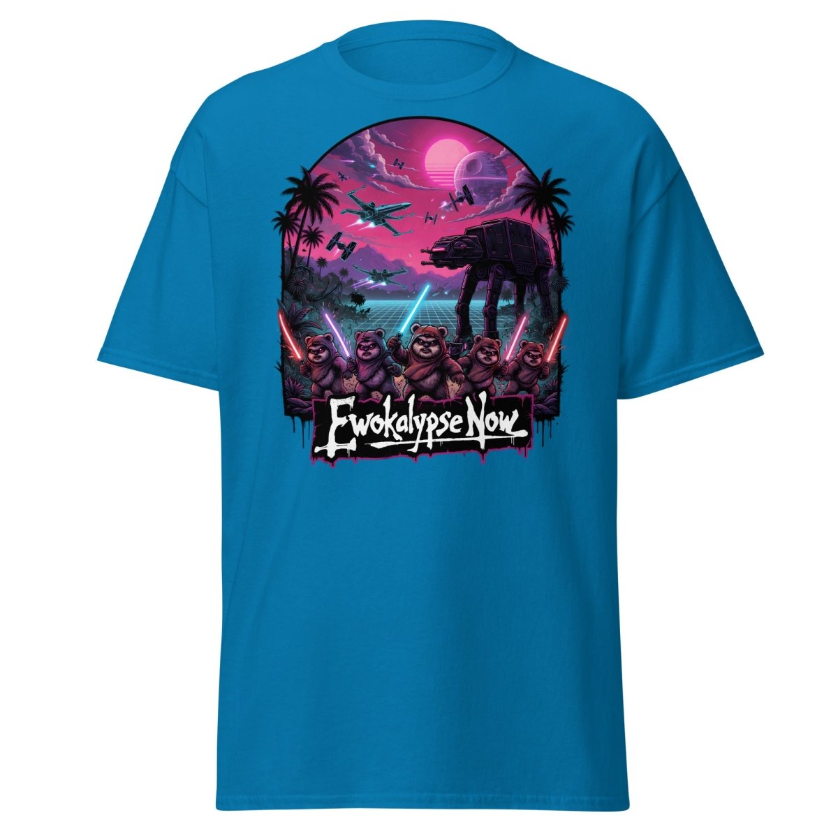 Ewokalypse Now Neon Apocalypse Warriors T-Shirt - Sapphire - TeeRipple