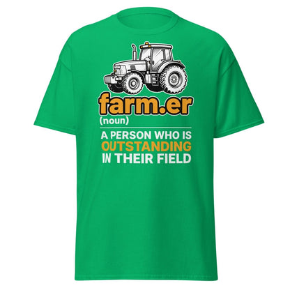 Farmer Outstanding in Their Field Funny T-Shirt - Irish Green - TeeRipple