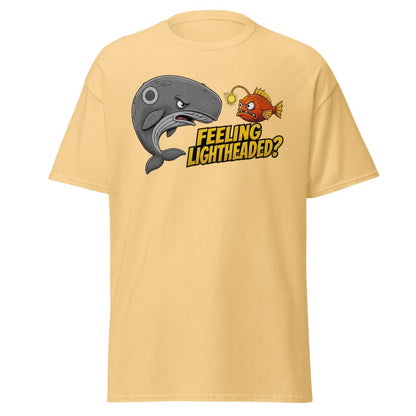 Feeling Lightheaded? Grumpy Whale & Anglerfish T-Shirt - Yellow Haze - TeeRipple