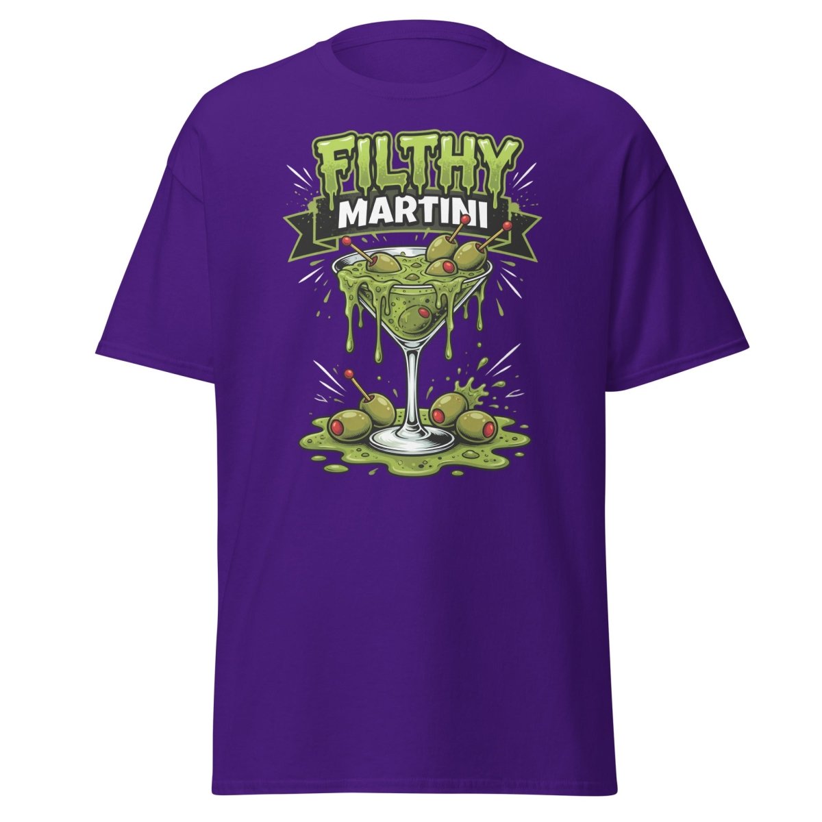 Filthy Martini Gross Out T-Shirt – Funny Dirty Martini Tee - Purple - TeeRipple