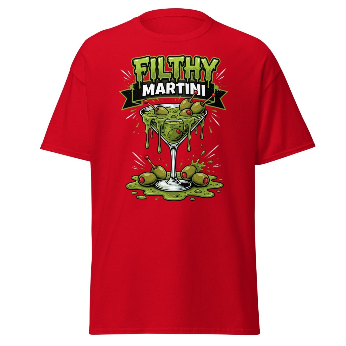 Filthy Martini Gross Out T-Shirt – Funny Dirty Martini Tee - Red - TeeRipple