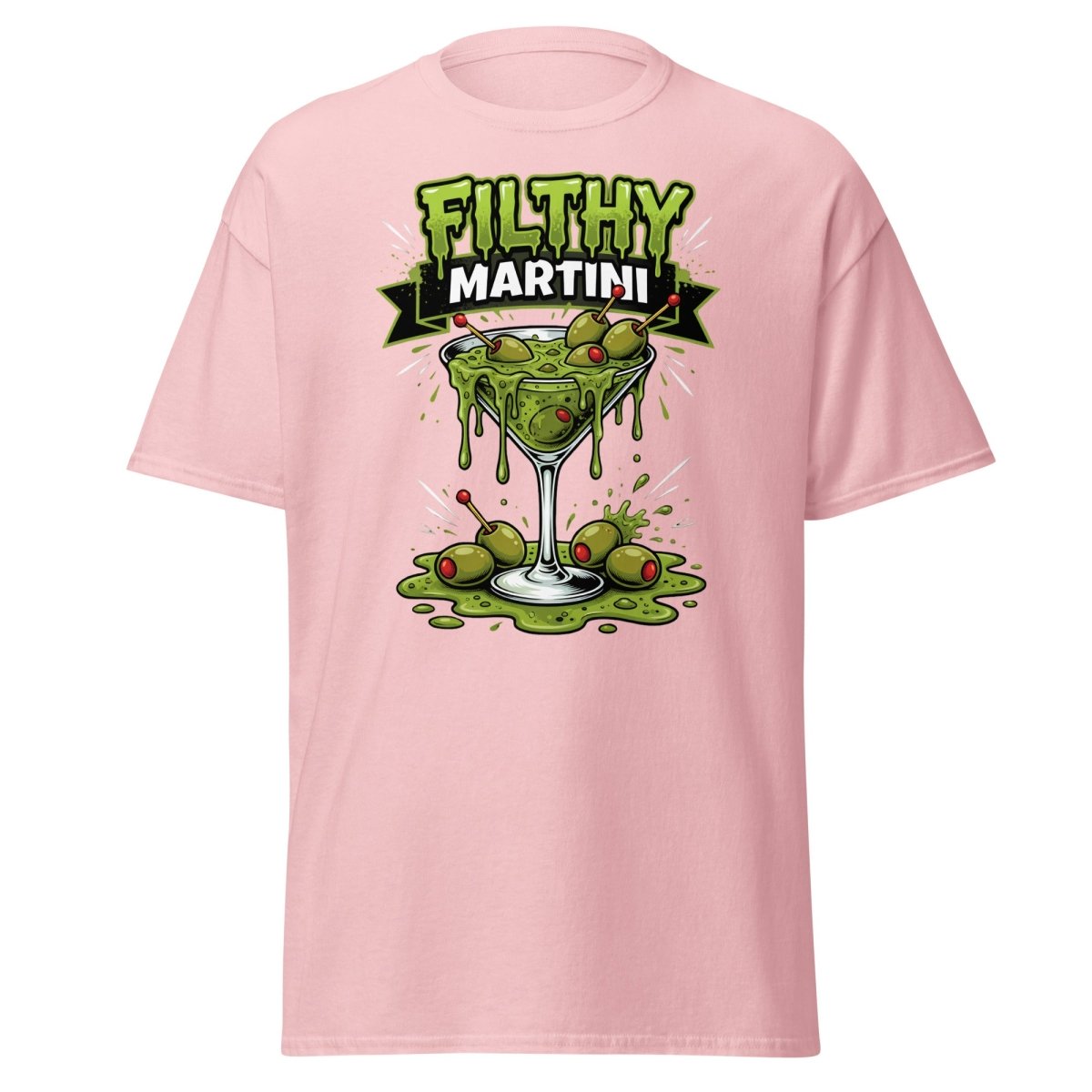 Filthy Martini Gross Out T-Shirt – Funny Dirty Martini Tee - Light Pink - TeeRipple