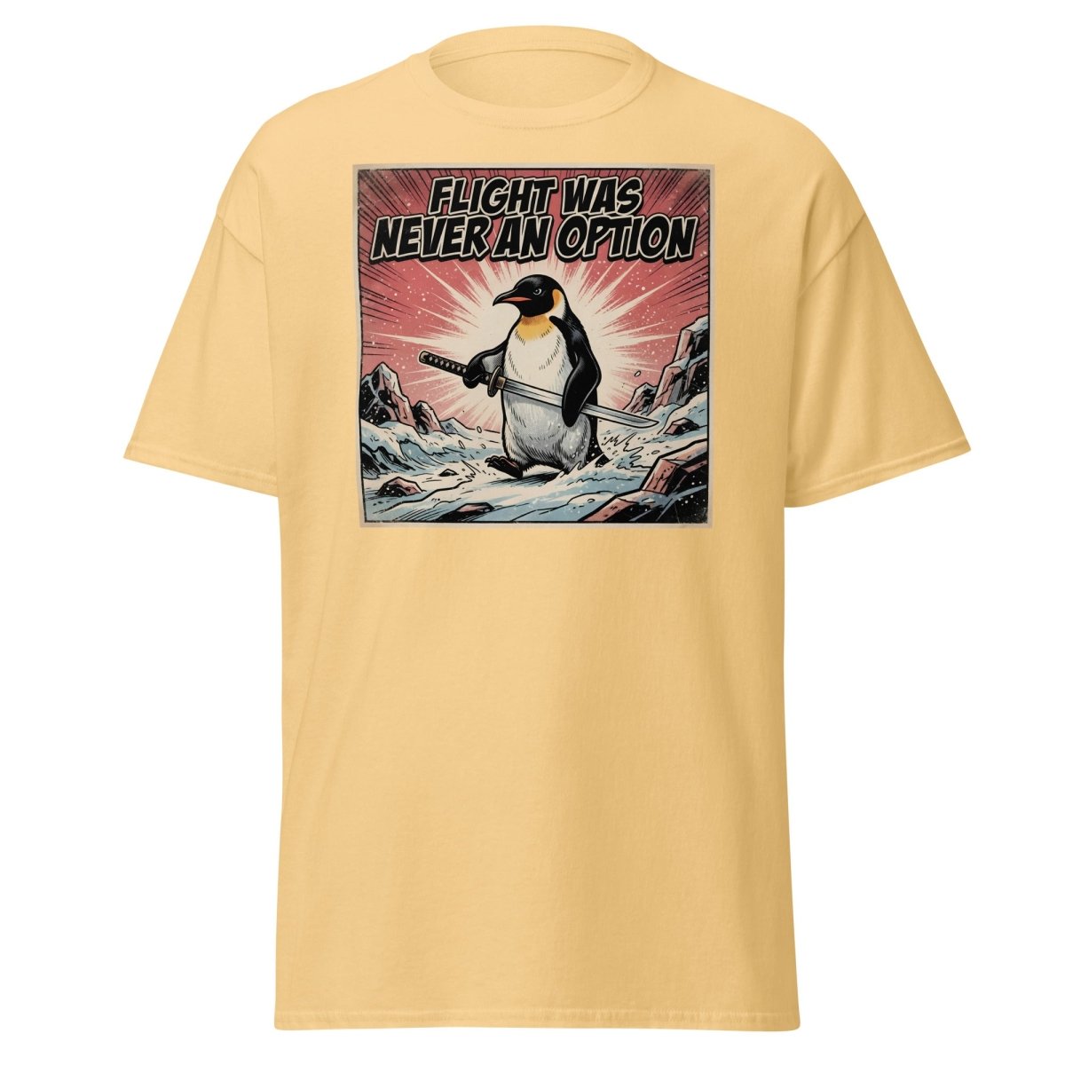 Flight Was Never An Option Penguin T-Shirt - Yellow Haze - TeeRipple