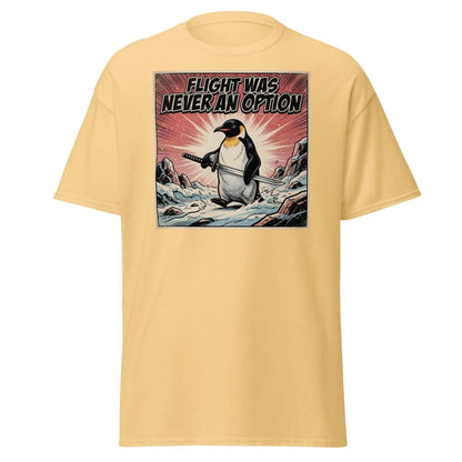 Flight Was Never An Option Penguin T-Shirt - Yellow Haze - TeeRipple