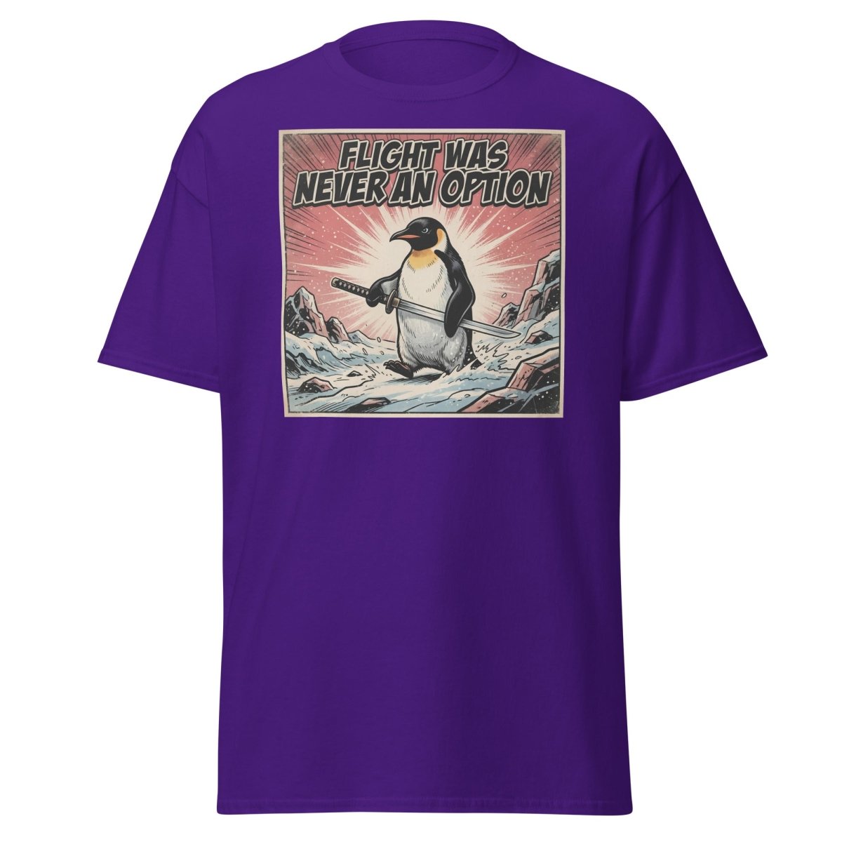 Flight Was Never An Option Penguin T-Shirt - Purple - TeeRipple