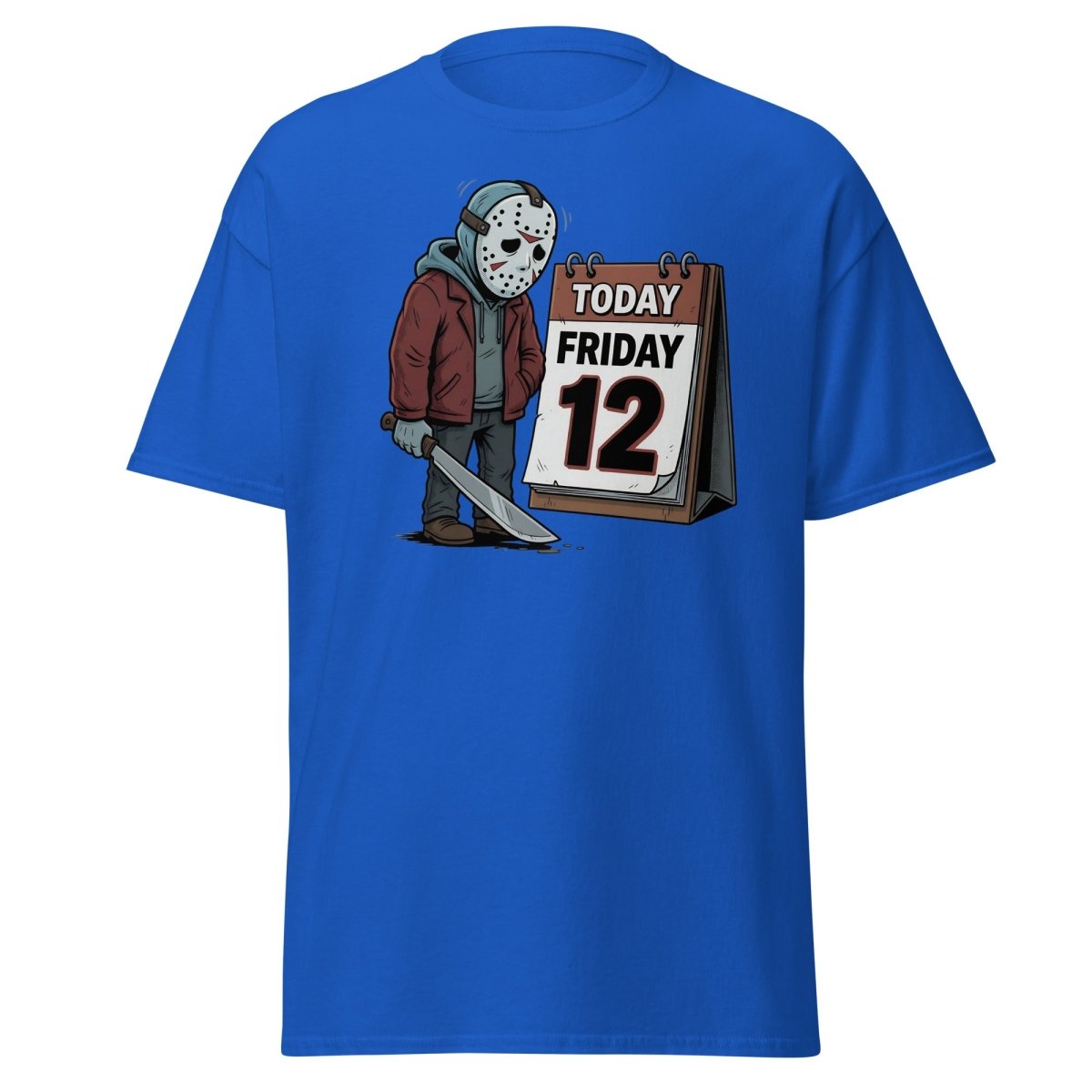 Friday the 12th Jason Voorhees T-Shirt – Funny Horror Tee - Royal - TeeRipple