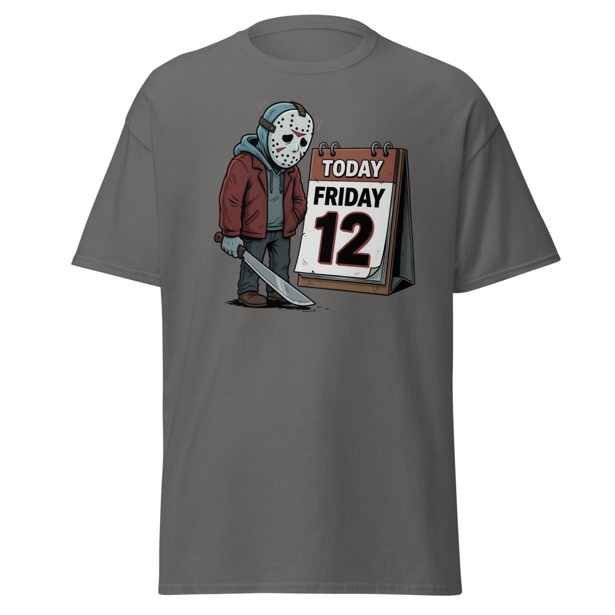 Friday the 12th Jason Voorhees T-Shirt – Funny Horror Tee - Charcoal - TeeRipple